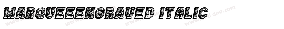 MarqueeEngraved Italic字体转换